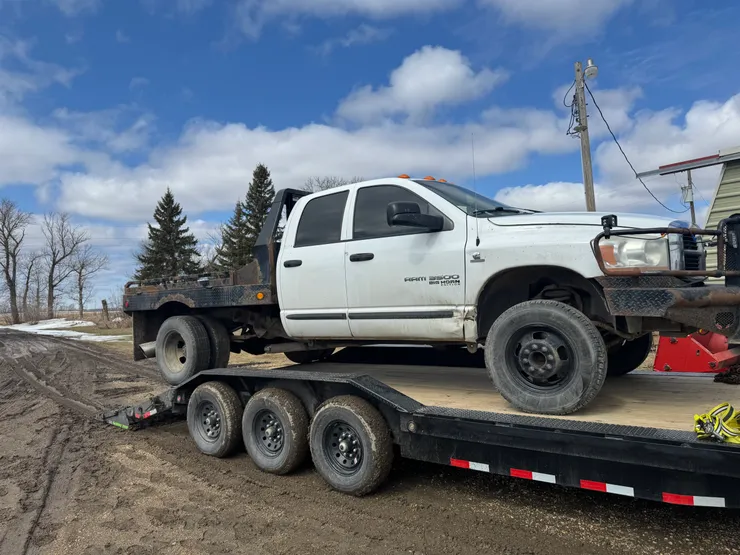 Northern Plains Junk Removal hauling truck and trailer